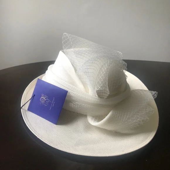 New Philip Treacy London Ivory Natural straw hat - Picture 2 of 10